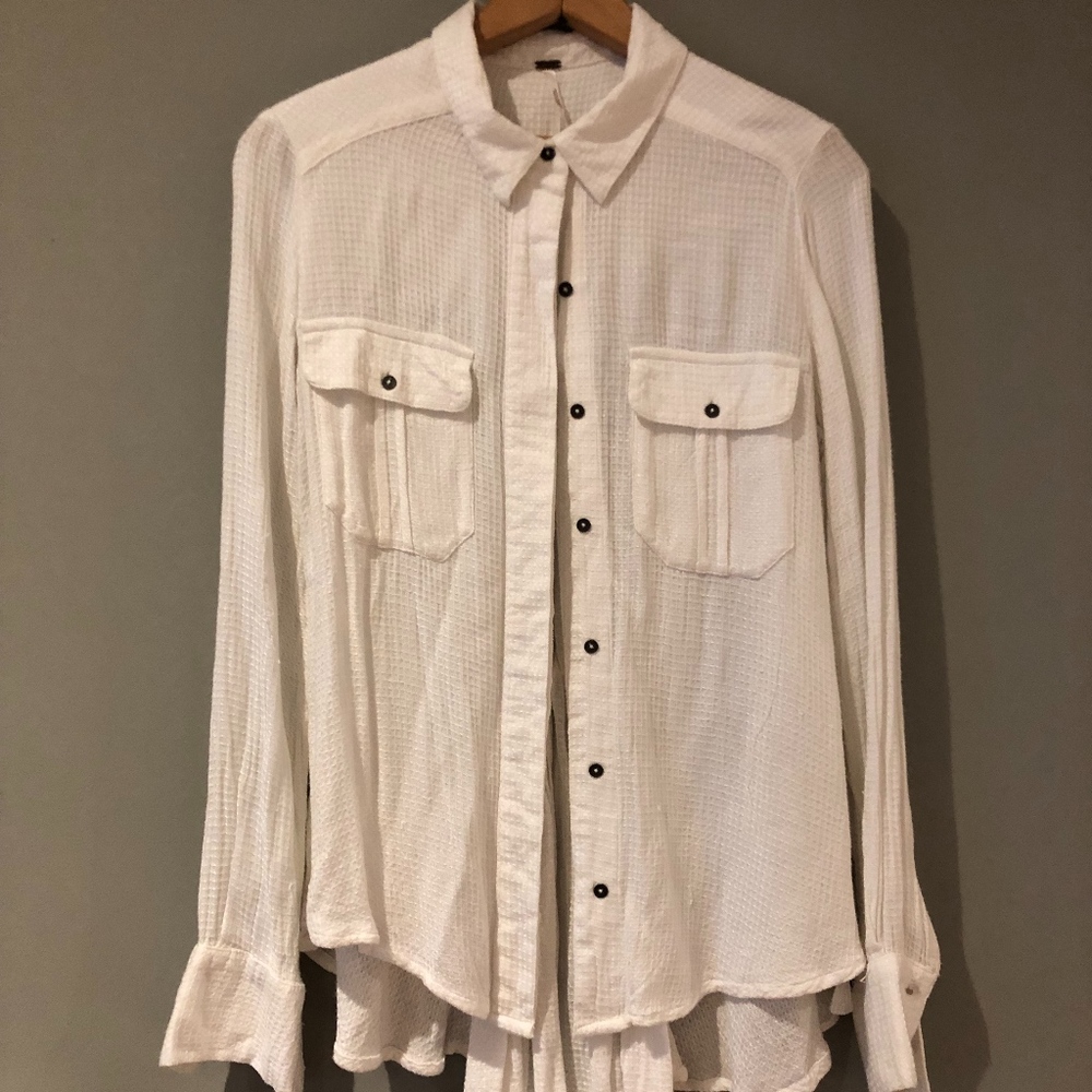 Free People White top sz XS
